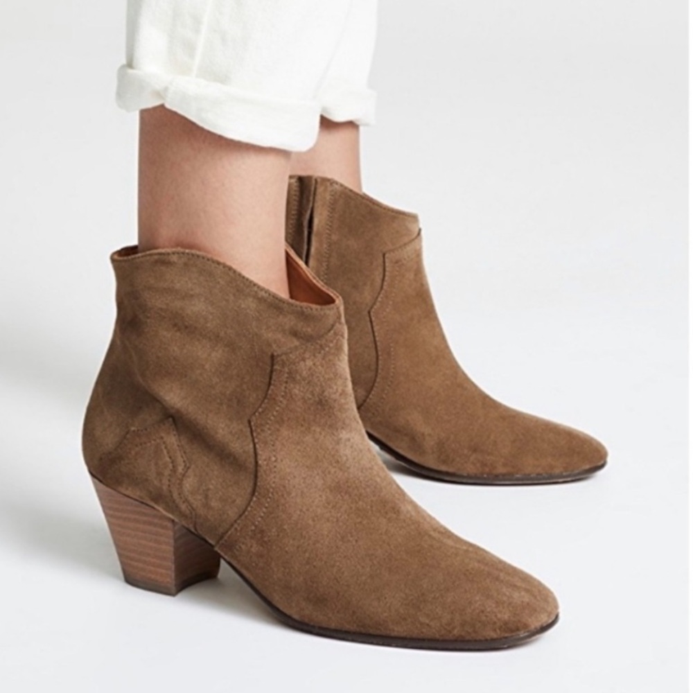ISABEL MARANT Dicker Boots Western Suede Brown